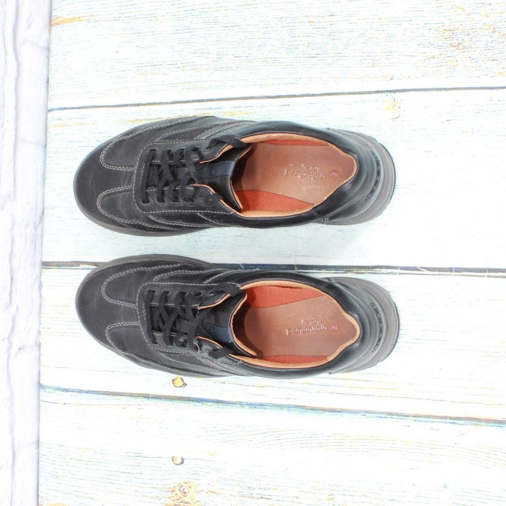 Clarks Unstructured Black Leather Comfort Low Top Sneakers Shoes Size 9.5 Medium - Picture 7 of 9